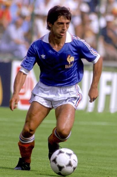 Alain Giresse of France in action at the 1982 World Cup Finals. | National  football teams, Football images, World football
