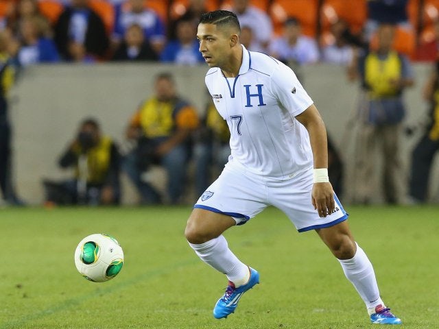 Defender Emilio Izaguirre in action for Honduras against Ecuador on November 19, 2013.