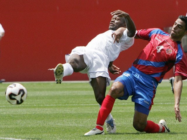 Milton Nunez in action for Honduras against Costa Rica on July 16, 2005.