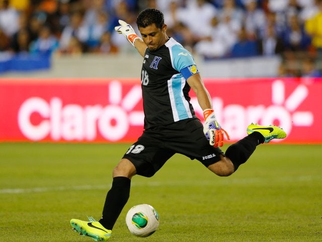 Goalkeeper Noel Valladares in action for Honduras against Ecuador on November 19, 2013.