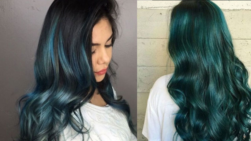 10 kiểu tóc nhuộm xanh khói đẹp sành điệu 2022