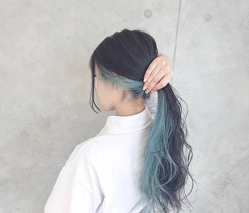 10 kiểu tóc nhuộm xanh khói đẹp sành điệu 2022
